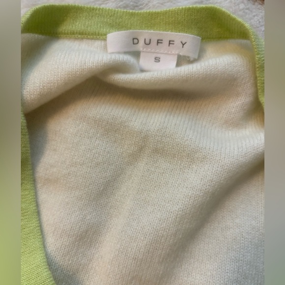 NWT REVOLVE Duffy Lime Cream Cashmere Striped Fringe Sweater - Picture 6 of 6